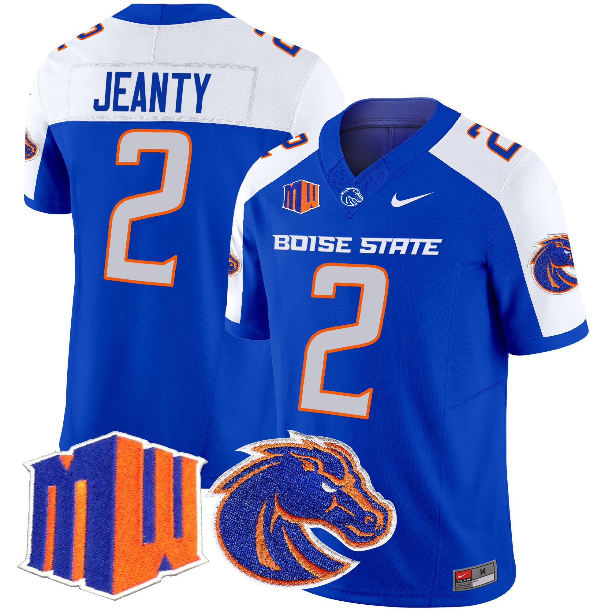 Men Boise State Broncos #2 Jeanty Blue Nike 2024 Vapor Limited NCAA Jersey